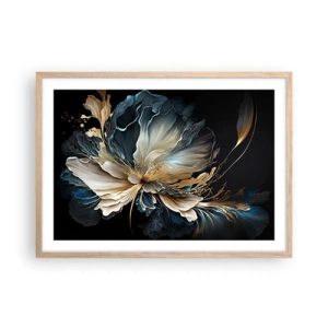 Plakat i ramme af lyst egetræ - Eventyrlig bregneblomst - 70x50 cm