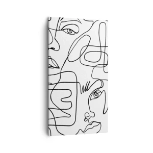 Lærredstryk - Billede på lærred - I sammenfiltrede følelser - 45x80 cm