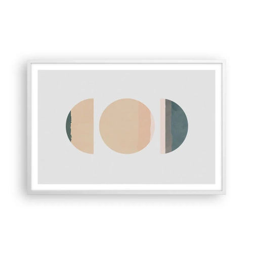 Plakat i hvid ramme - Hjul for hjul - 91x61 cm