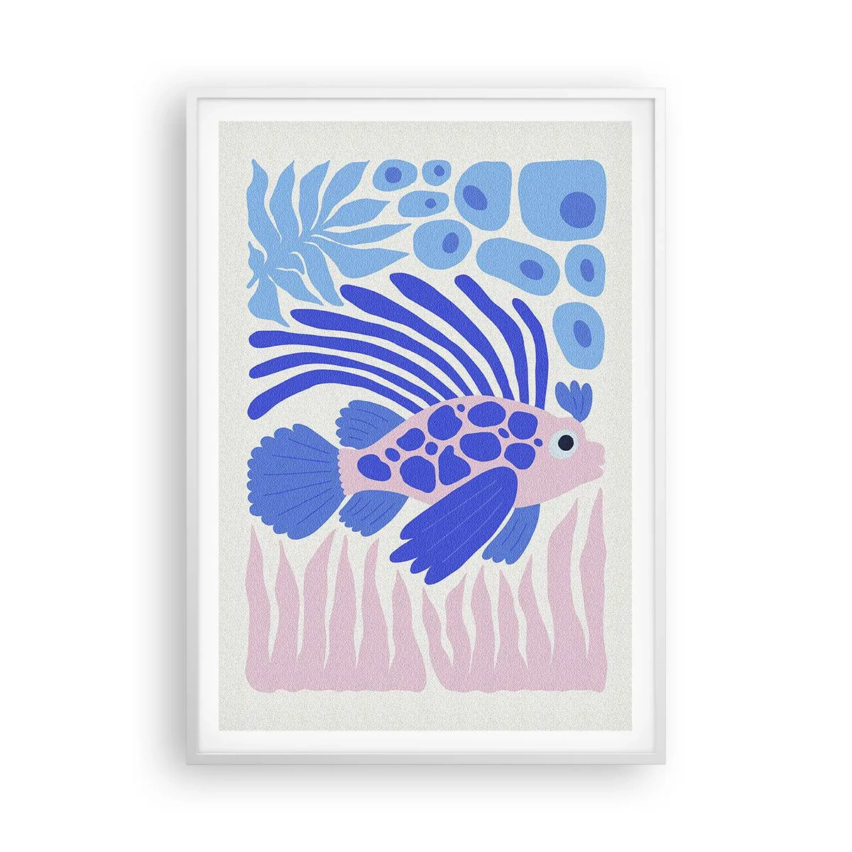 Plakat i hvid ramme - I dit rette element - 70x100 cm