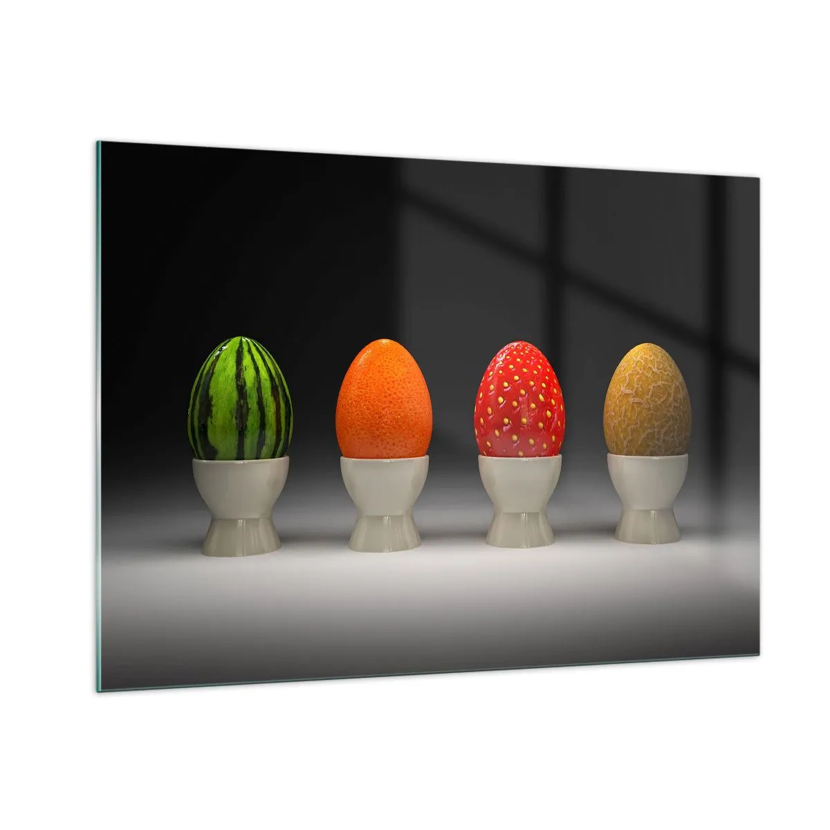 Billede på glas - Frugt morgenmad - 100x70 cm