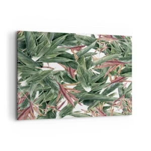 Lærredstryk - Billede på lærred - Smaragd- og syrenbuskads - 100x70 cm