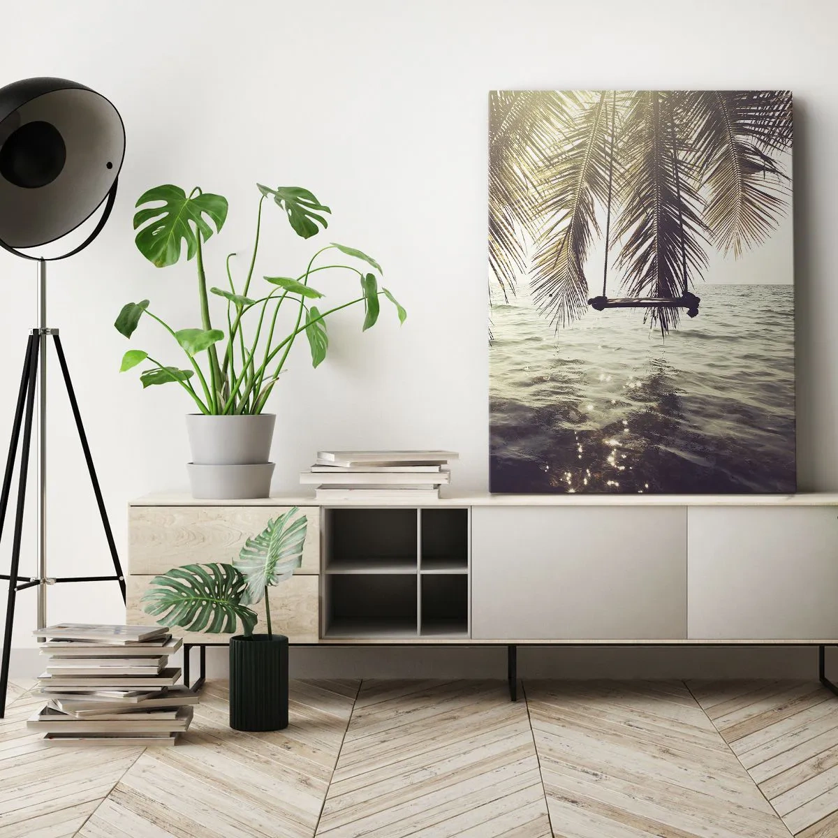 Lærredstryk - Billede på lærred - Du kan svæve i skyerne efter behag - 80x120 cm