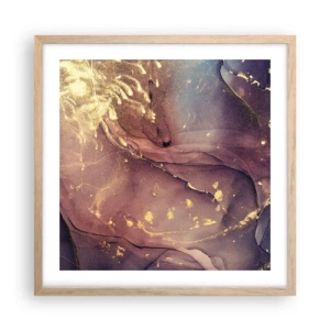 Plakat i ramme af lyst egetræ - Materie og ånd - 50x50 cm