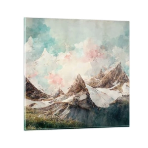 Billede på glas - Stenede knive - 70x70 cm