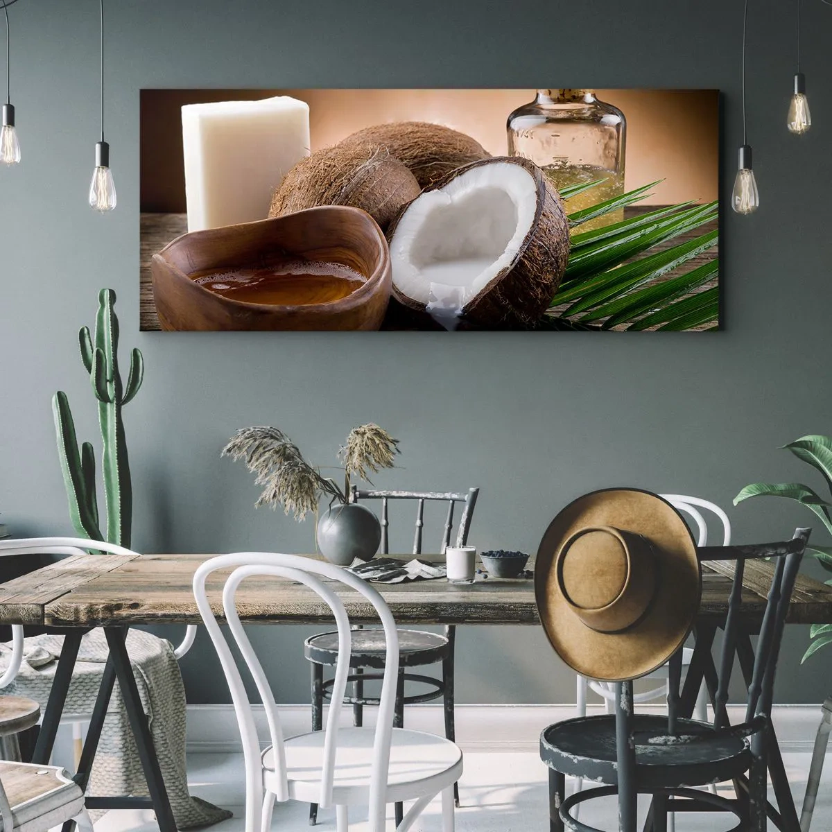 Lærredstryk - Billede på lærred - Sundhed fra de tropiske øer - 140x50 cm
