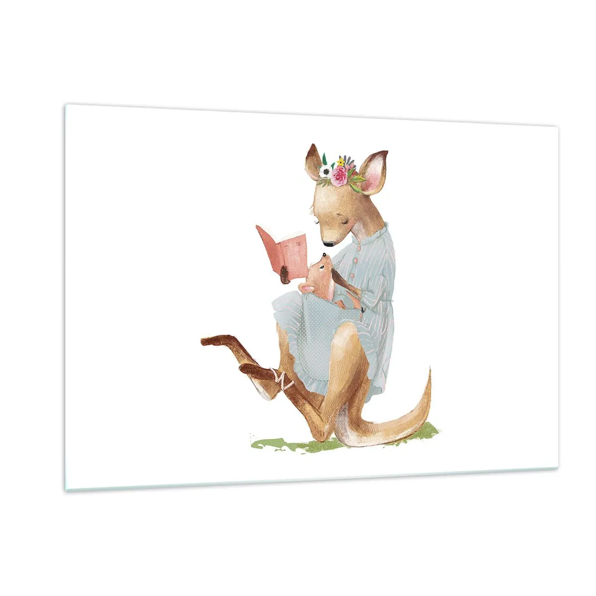 Billede på glas - Læs for mig, mor - 120x80 cm