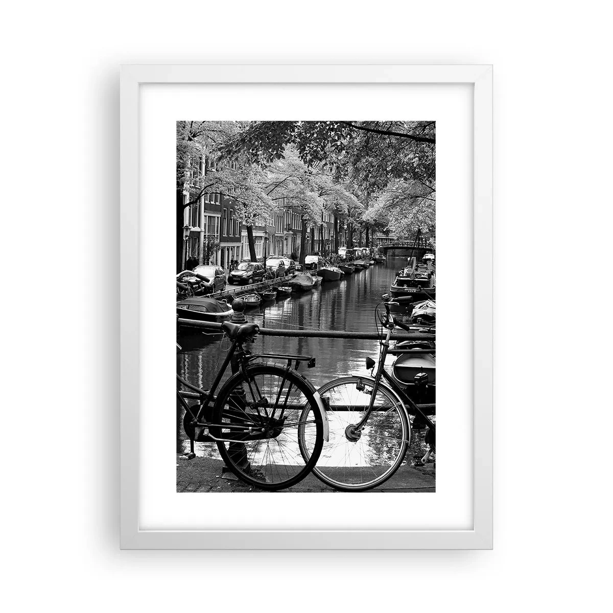 Plakat i hvid ramme - En meget hollandsk udsigt - 30x40 cm