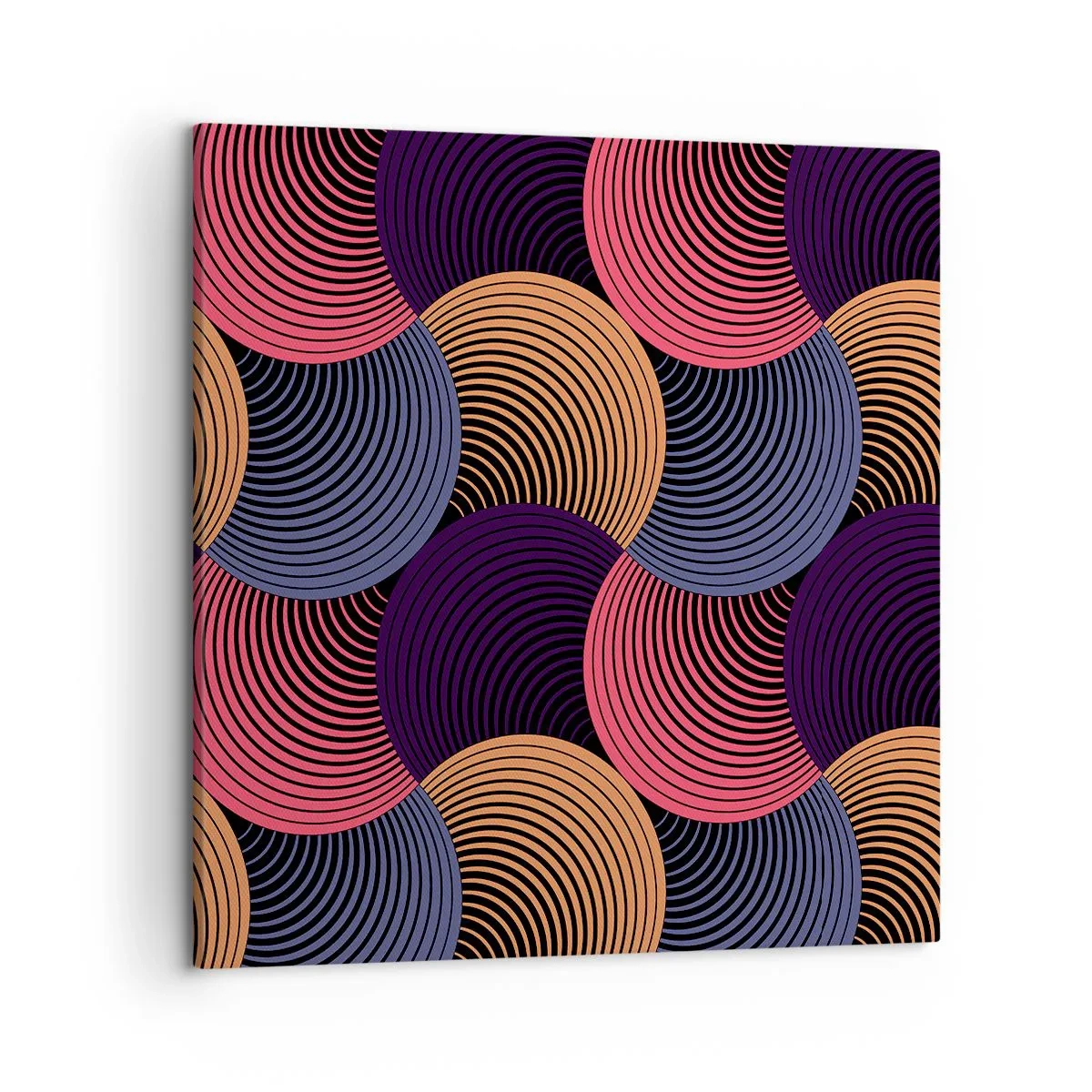 Lærredstryk - Billede på lærred - I en cirkulær rytme - 50x50 cm