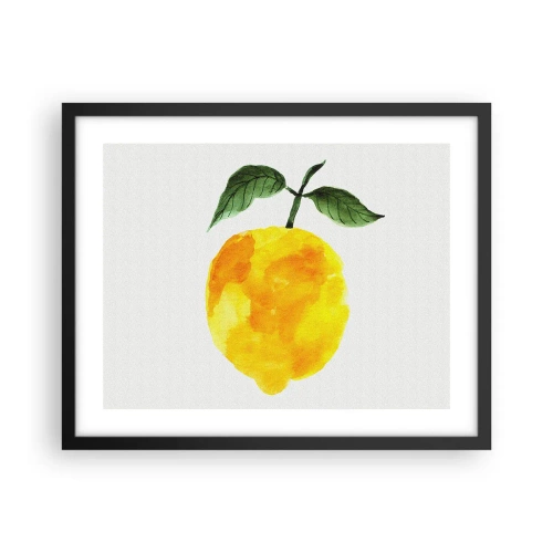 Plakat i sort ramme - Hvordan man kender smagen af solen - 50x40 cm