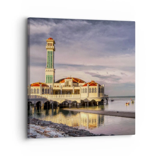 Lærredstryk - Billede på lærred - Naturens tempel - 30x30 cm