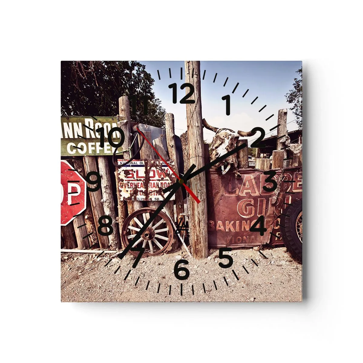 Vægur, Uret - Og tiden er stoppet - 40x40 cm