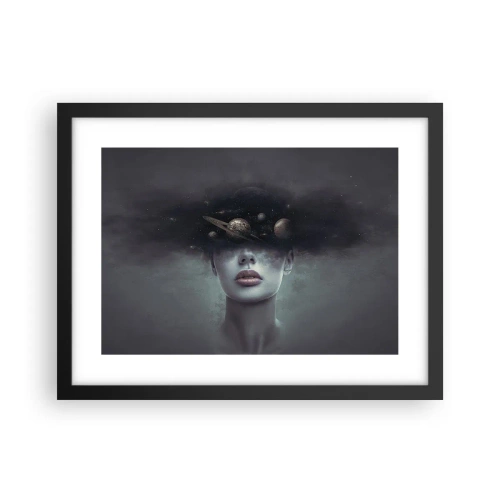 Plakat i sort ramme - Og planeterne er ved at gå amok... - 40x30 cm