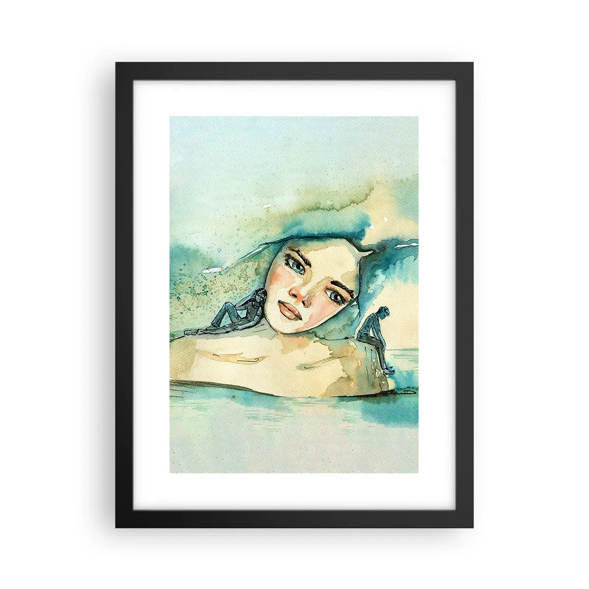 Plakat i sort ramme - Am I blue? - 30x40 cm