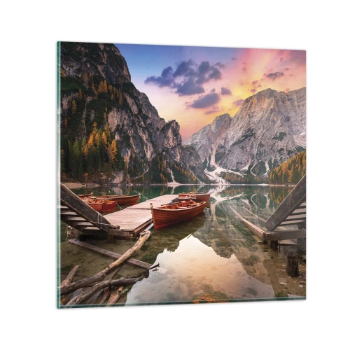 Billede på glas - Dagens løfte - 50x50 cm