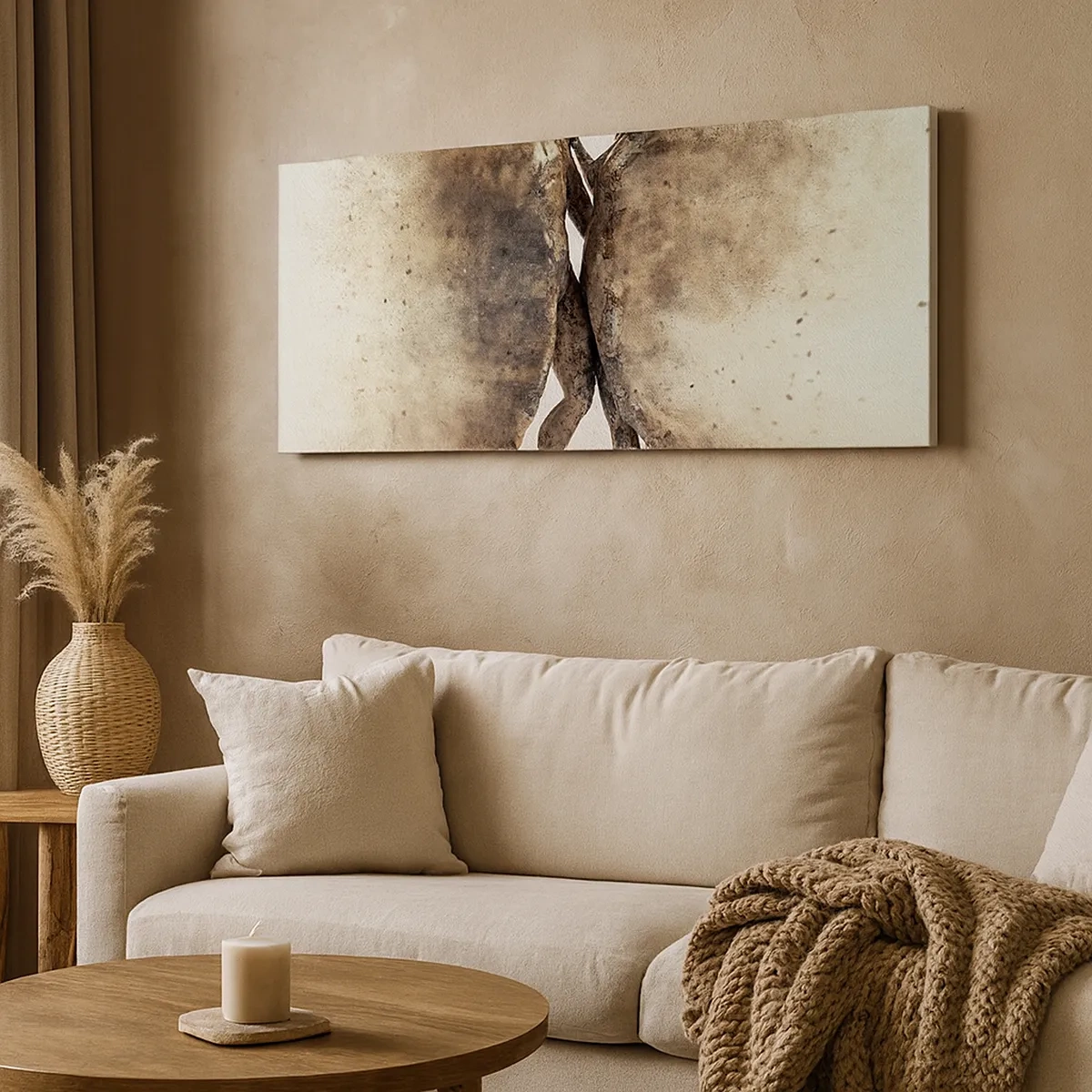 Lærredstryk - Billede på lærred - Fra støv steg de til kærlighed - 30x30 cm