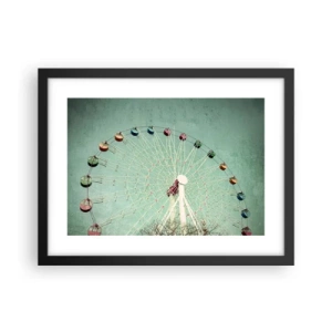 Plakat i sort ramme - Vi inviterer dig til at lege - 40x30 cm