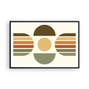 Plakat i sort ramme - I jordfarver - 91x61 cm