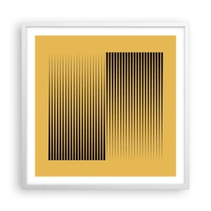 Plakat i hvid ramme - Modsætningernes kvadrat - 60x60 cm