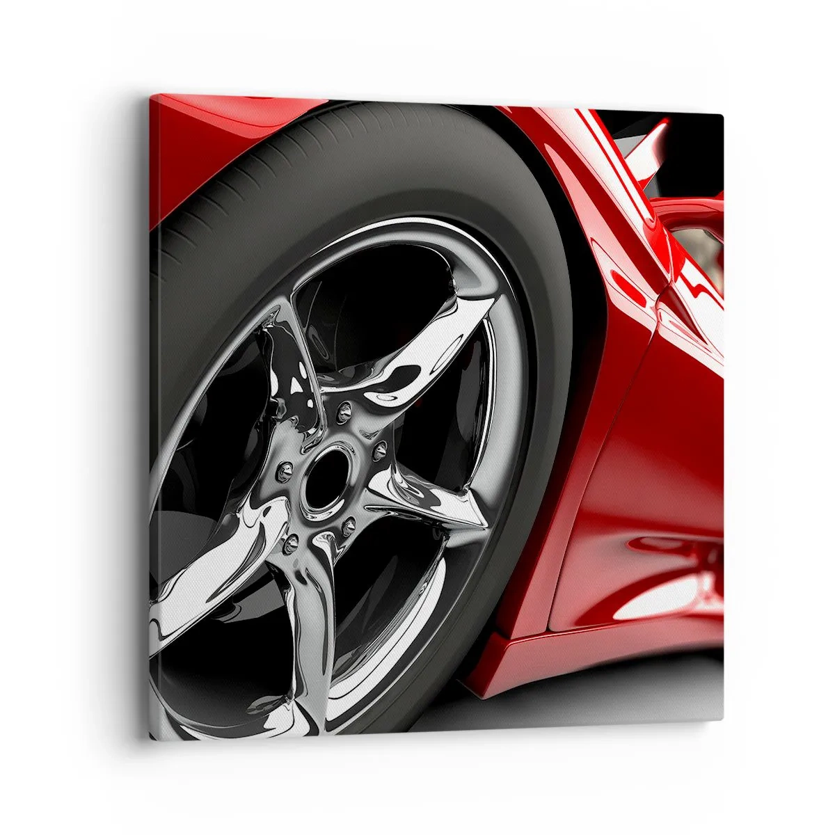 Lærredstryk - Billede på lærred - Lavet til fart - 40x40 cm