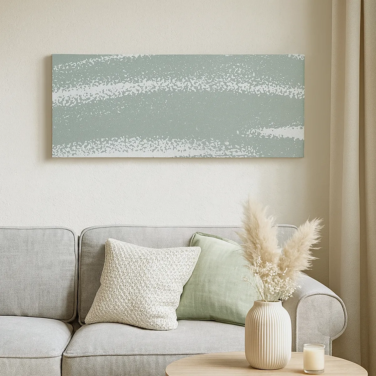 Lærredstryk - Billede på lærred - Abstraktion i vinterstemning - 30x30 cm