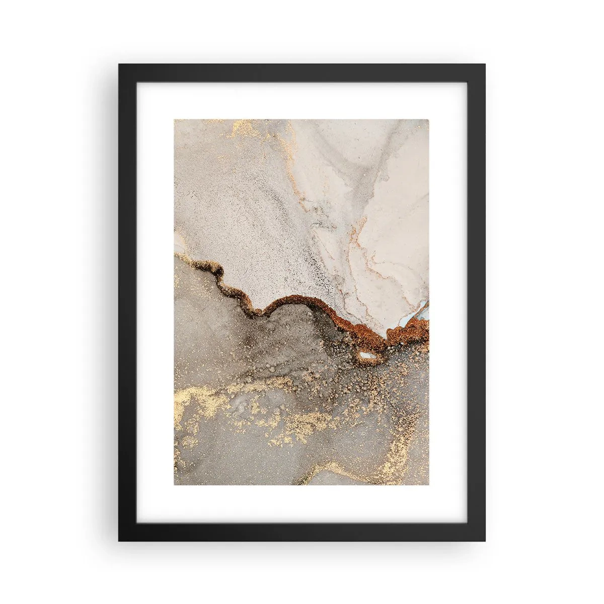 Plakat i sort ramme - På farvegrænsen - 30x40 cm