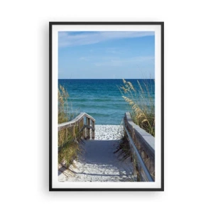 Plakat i sort ramme - I solen, i vinden - 61x91 cm
