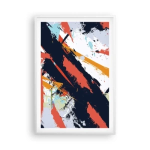 Plakat i hvid ramme - Dynamisk sammensætning - 61x91 cm