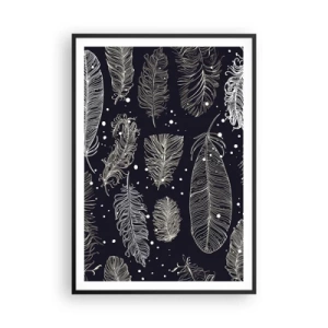 Plakat i sort ramme - Fjerede blonder - 70x100 cm