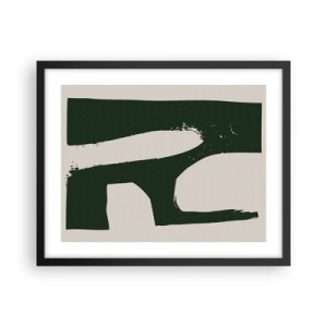 Plakat i sort ramme - Bugter af hvidt - 50x40 cm