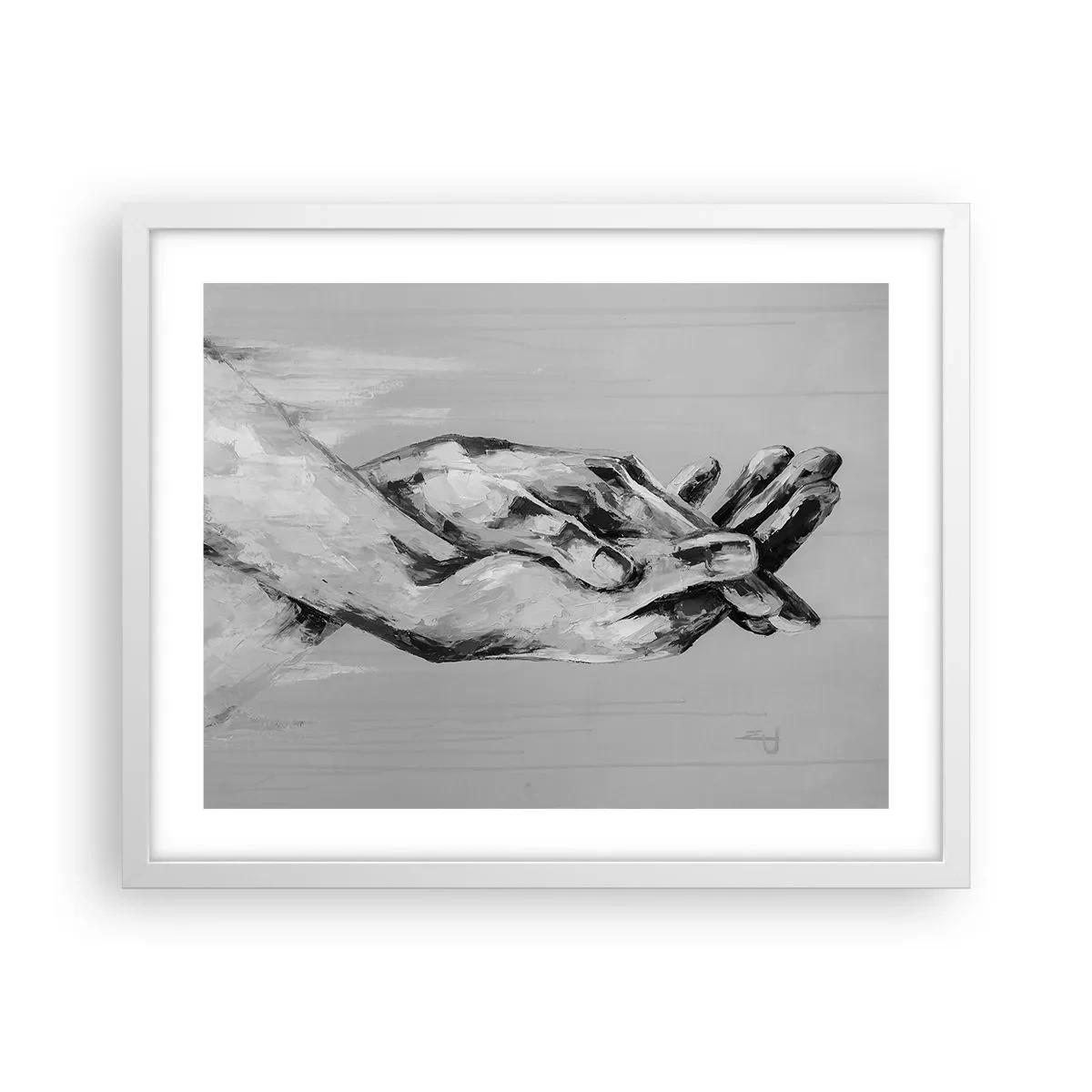 Plakat i hvid ramme - Begyndelsen ... - 50x40 cm