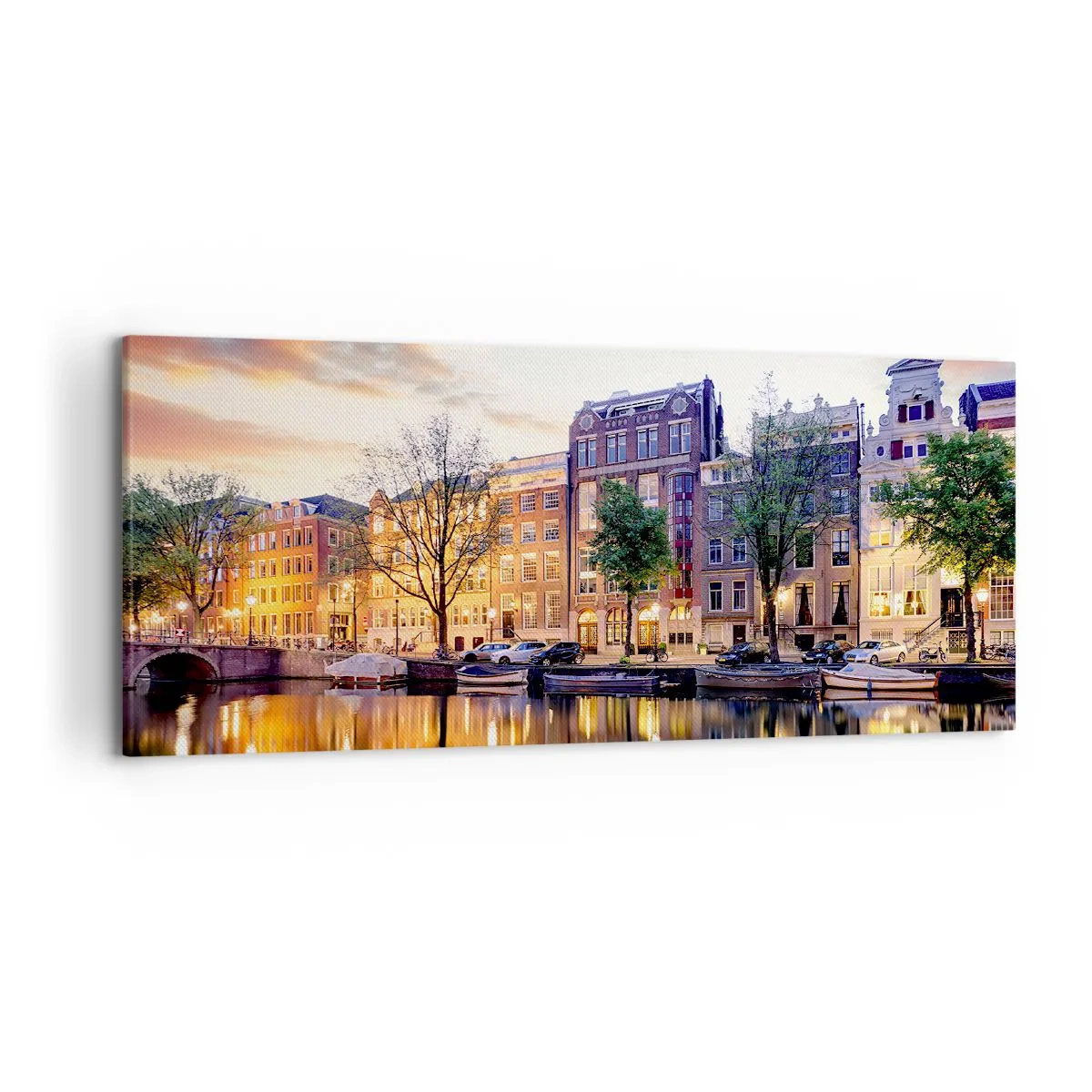 Lærredstryk - Billede på lærred - Tilbageholdende og rolig hollandsk skønhed - 120x50 cm
