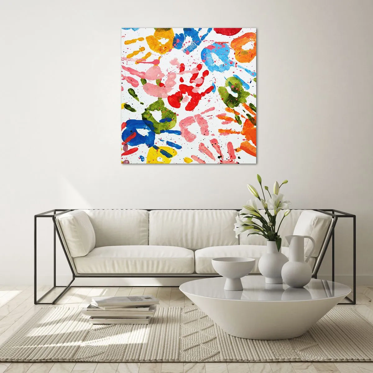 Billede på glas - Følg sporene - 40x40 cm