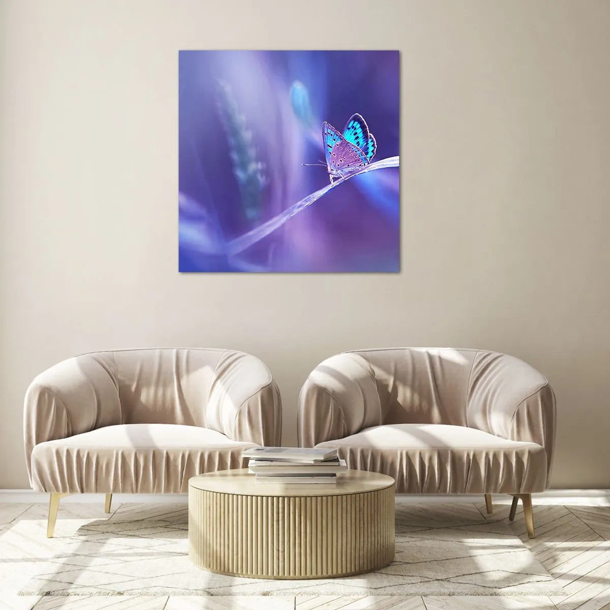 Billede på glas - Naturens juvel - 70x70 cm