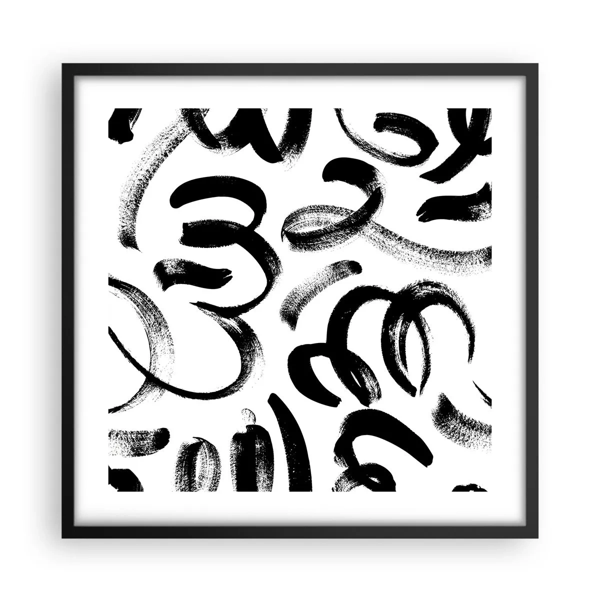Plakat i sort ramme - I sort og hvidt - 50x50 cm