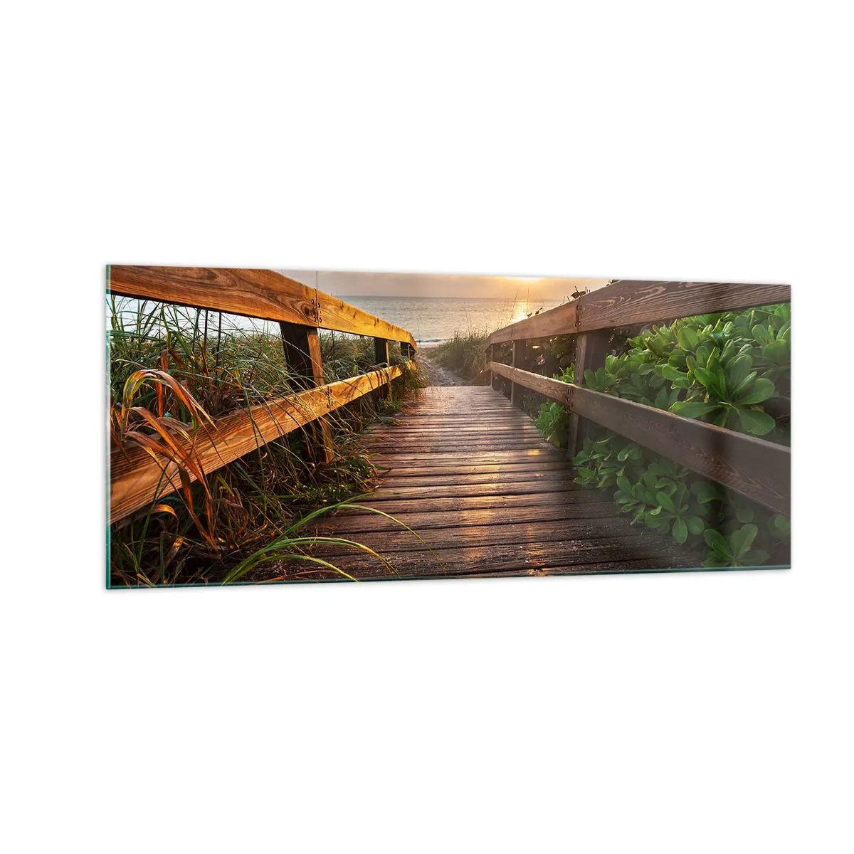 Billede på glas - Og direkte til kysten - 100x40 cm
