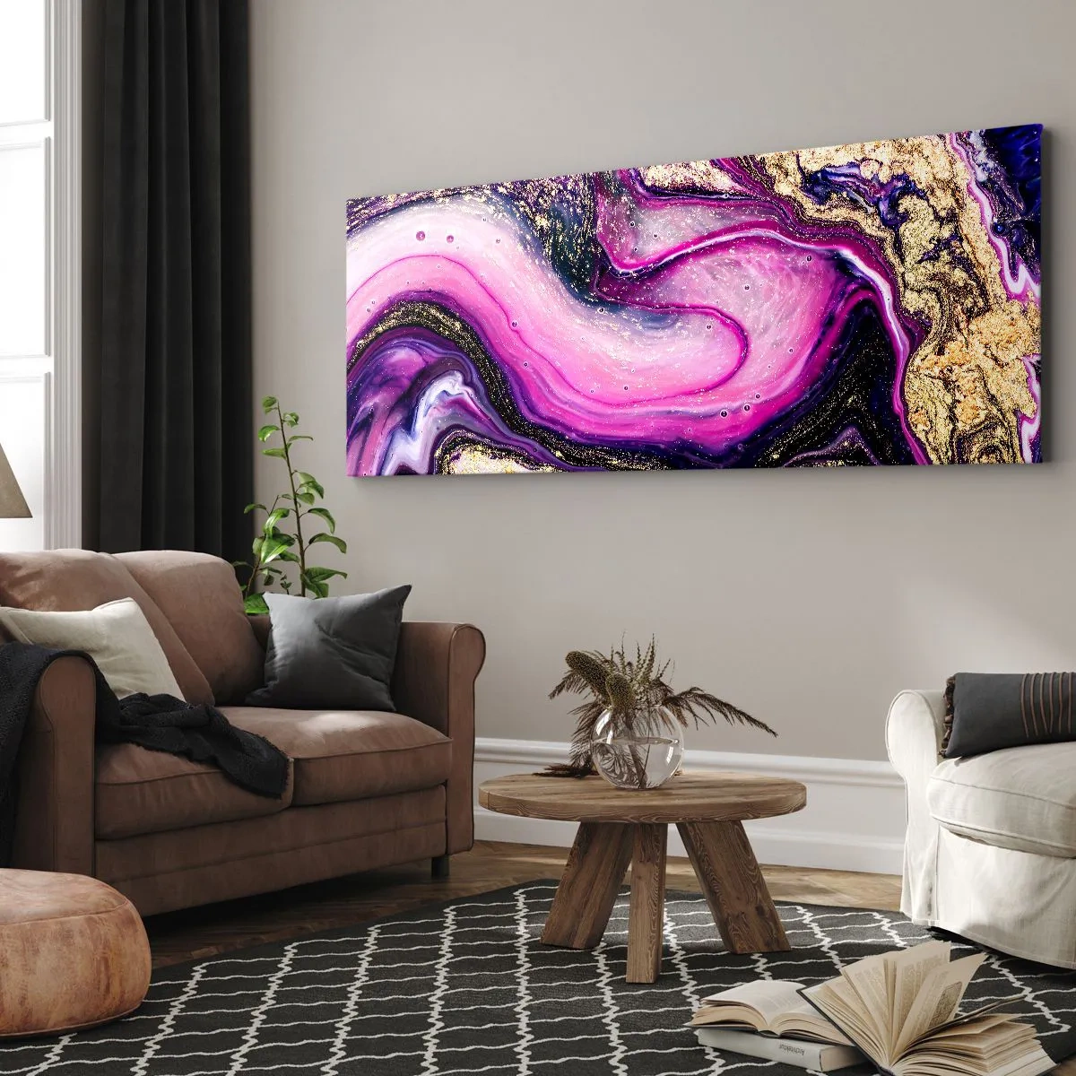 Lærredstryk - Billede på lærred - Et øjeblik bag kulisserne - 100x40 cm