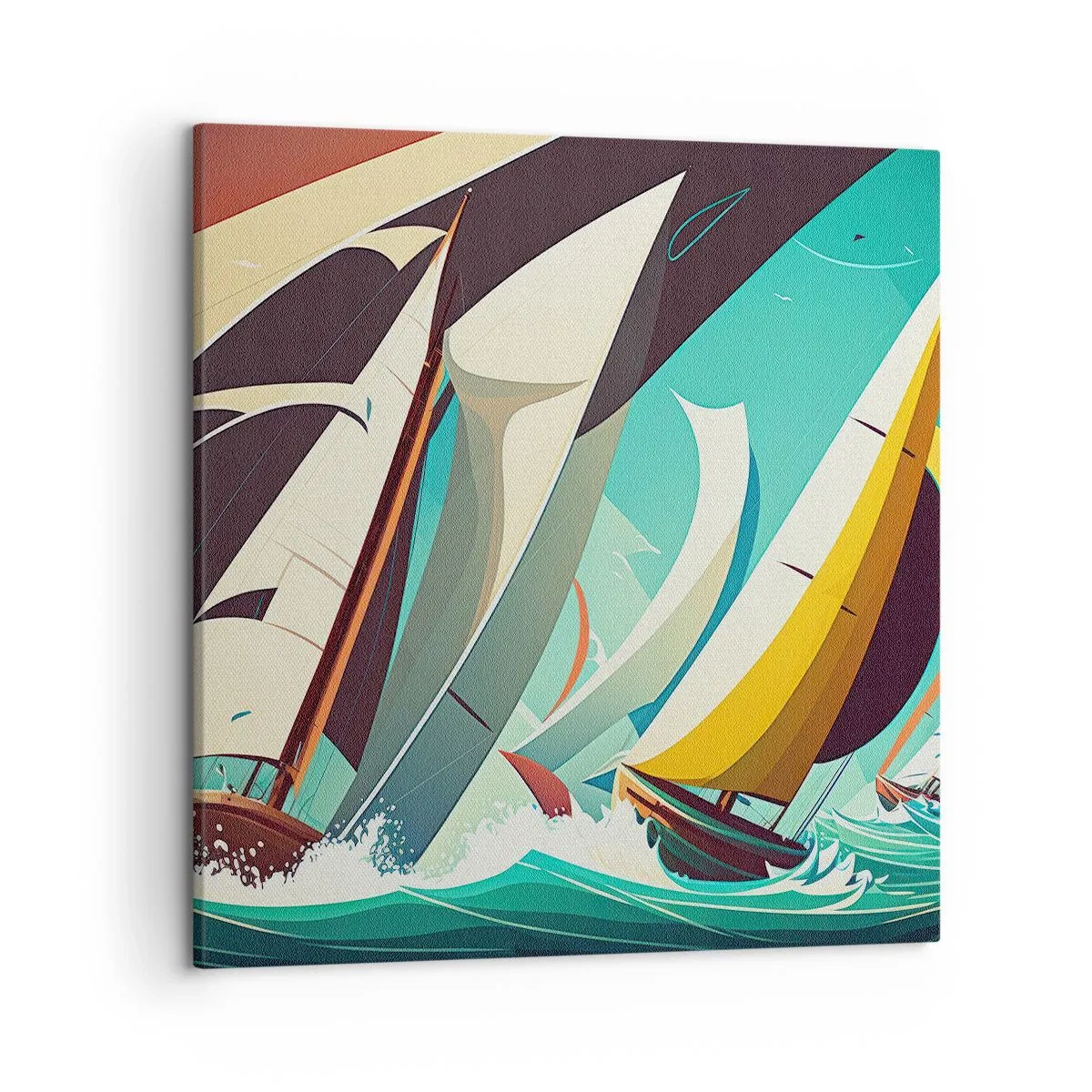 Lærredstryk - Billede på lærred - Tæt på og personligt med elementerne - 50x50 cm