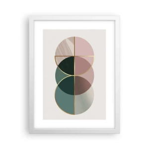 Plakat i hvid ramme - Hjul for hjul… - 30x40 cm