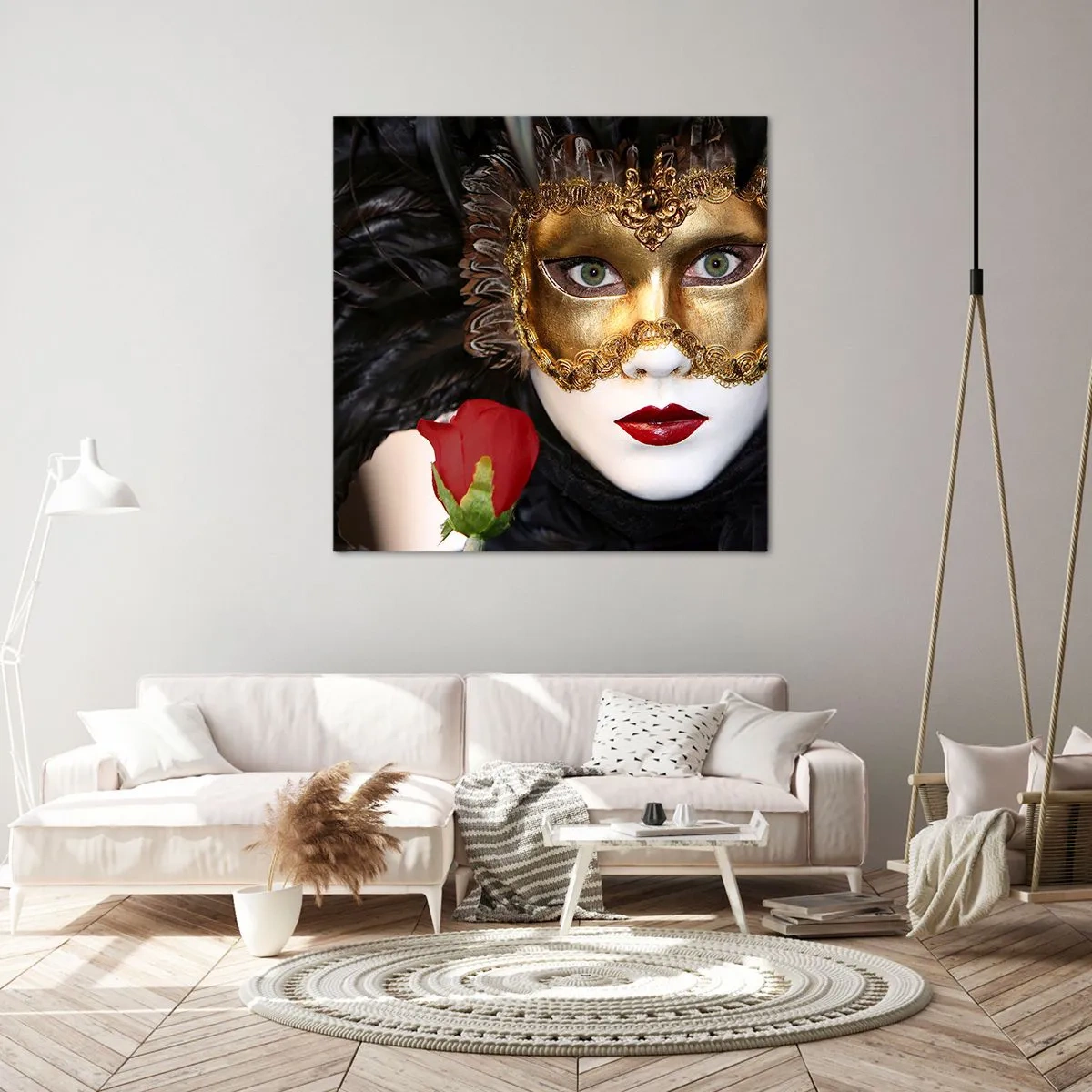 Lærredstryk - Billede på lærred - Fordi livet er et stort bal - 50x50 cm