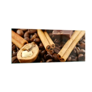 Billede på glas - Koncert af smagsoplevelser - 100x40 cm