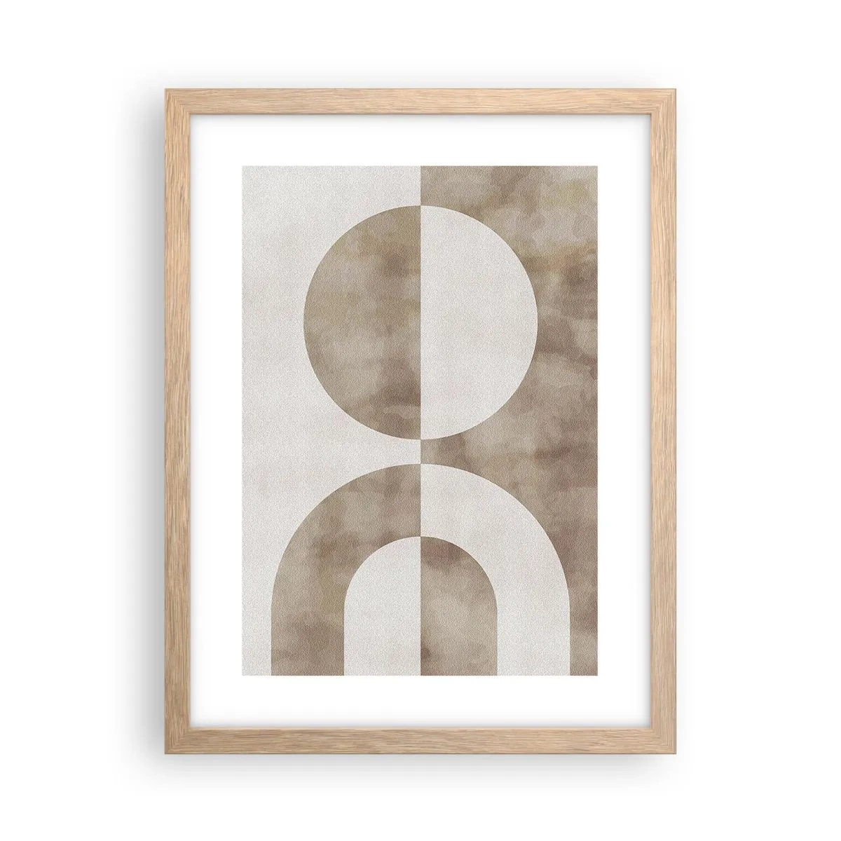 Plakat i ramme af lyst egetræ - Ligheder og forskelle - 30x40 cm