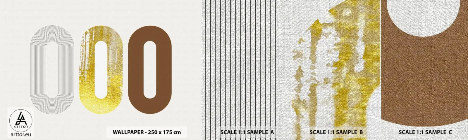 Prøve Fototapet Premium Canvas - Åhhh! - Abstraktion, Stykke, Moderne mønster - 100x30 cm
