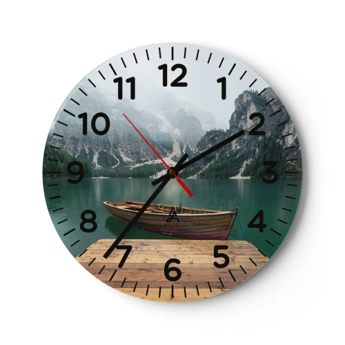 Vægur, Uret - "Og stolte pander" - 40x40 cm