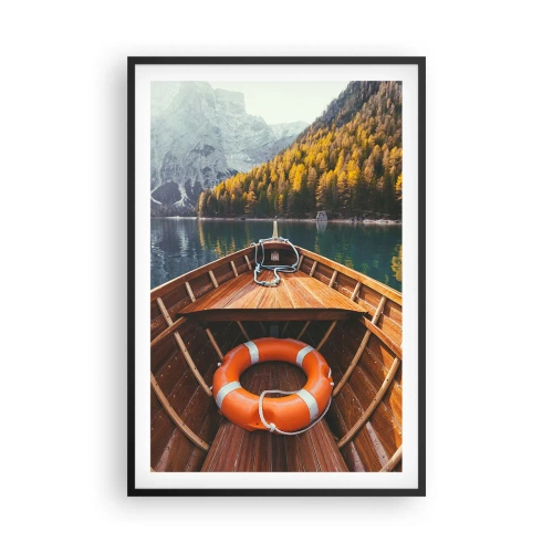 Plakat i sort ramme - Bjergtur - 61x91 cm