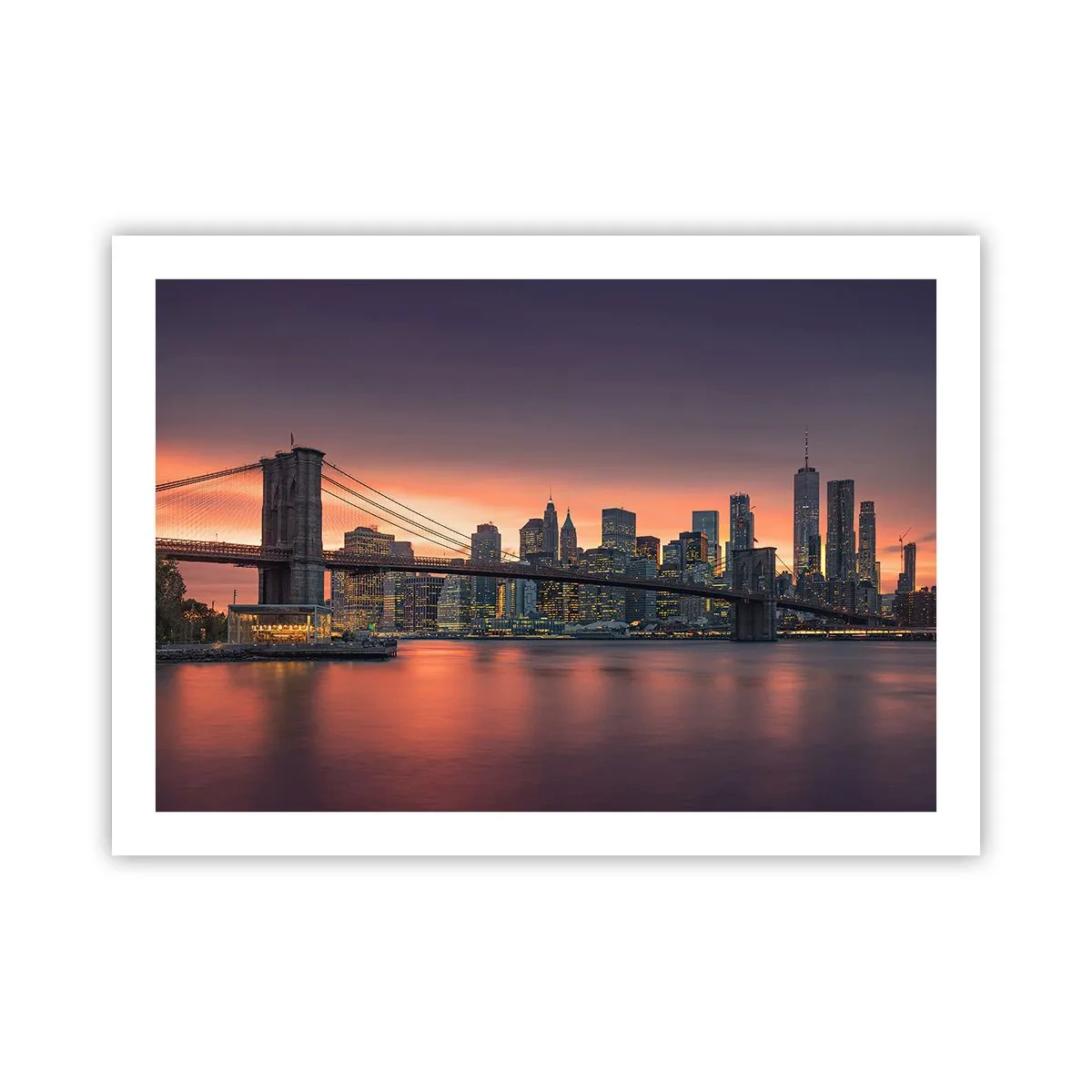 Plakat - Sænket i lilla stilhed - 70x50 cm