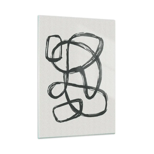 Billede på glas - Loopet abstraktion - 50x70 cm