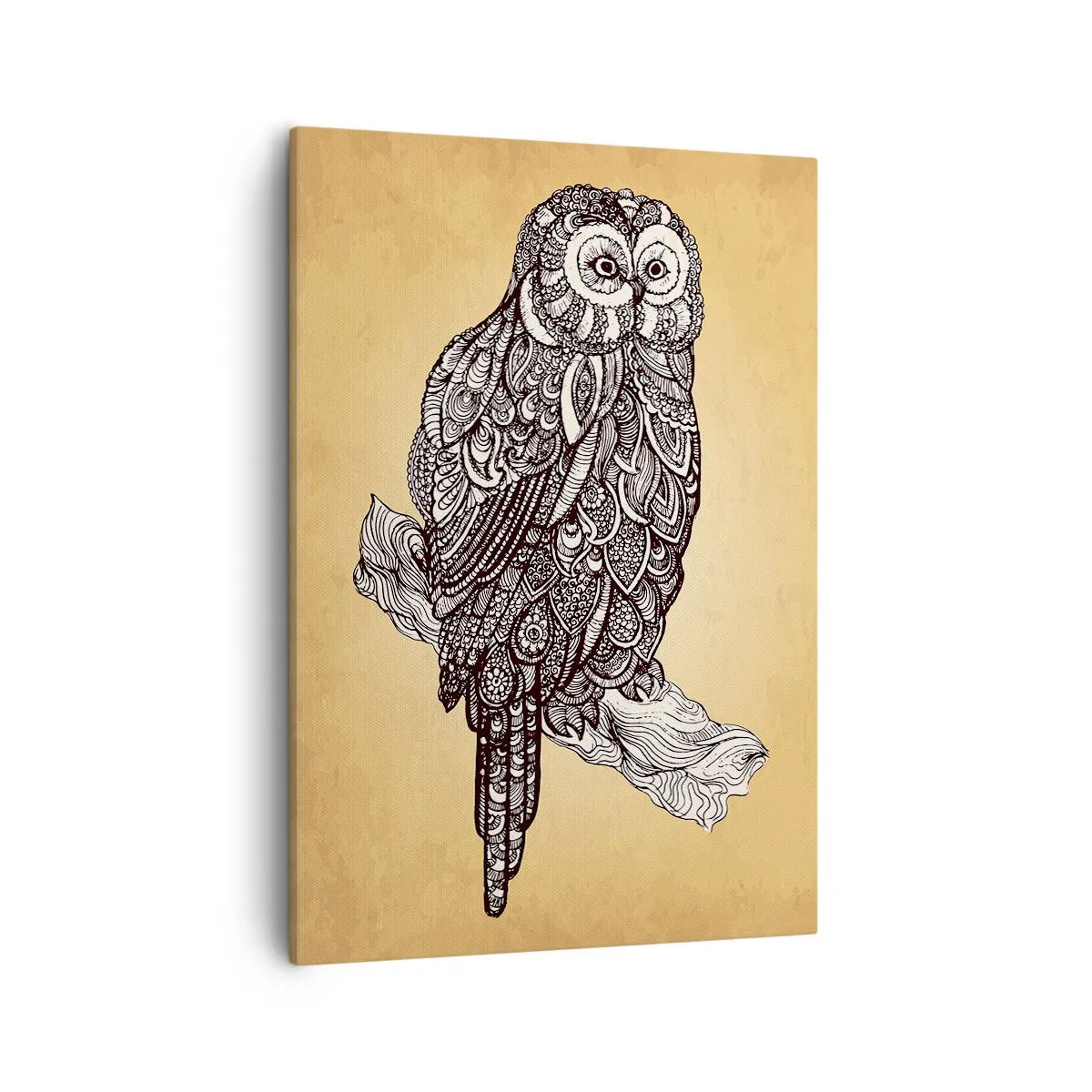 Lærredstryk - Billede på lærred - Indviklede ornamenter af visdom - 50x70 cm