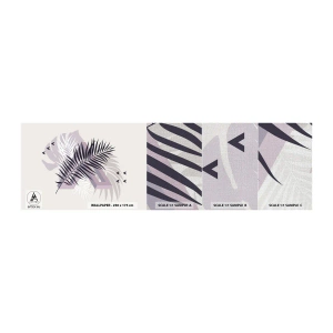 Prøve Fototapet Premium Canvas - Skygge af en skygge - Grafik, Palmeblad, Stykke - 100x30 cm