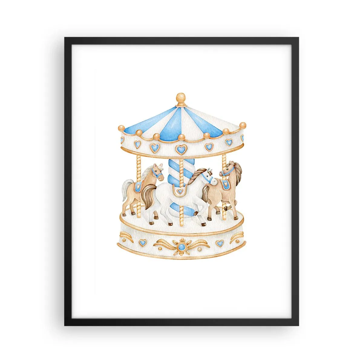 Plakat i sort ramme - Sød barndom - 40x50 cm